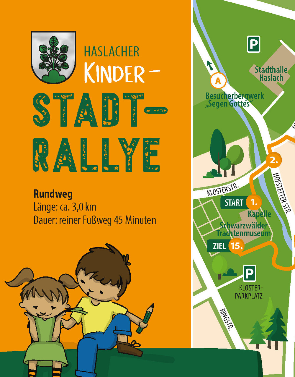 Planausschnitt Haslacher Kinder-Stadt-Rallye