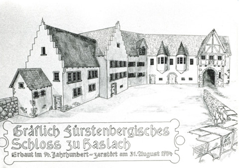 Zeichnung Fürstenbergisches Schloss zu Haslach